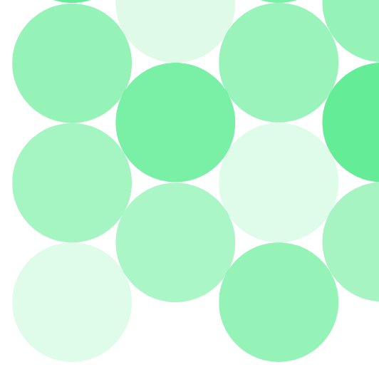 Green circles on dark background